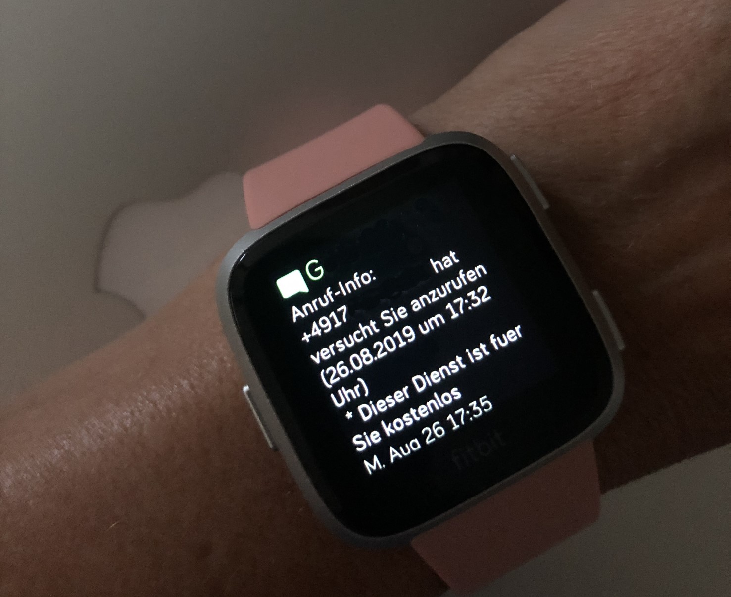 Fitbit Versa Nachrichten