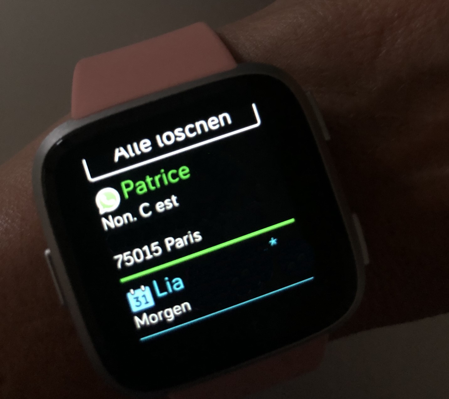 Fitbit Versa - Nachrichten