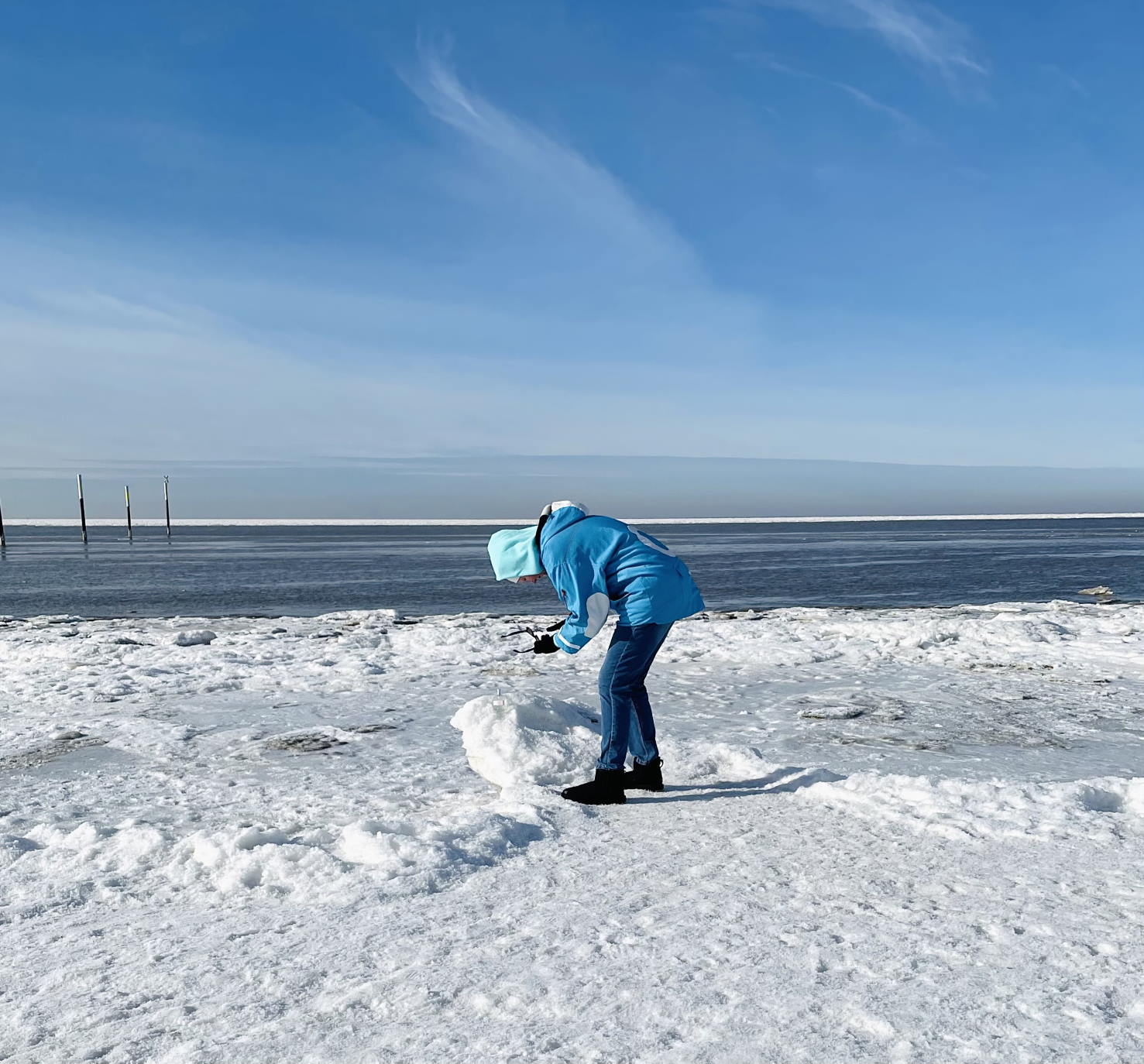 Sankt Peter-Ording Nordsee Nordfriesland Winter Februar 2021